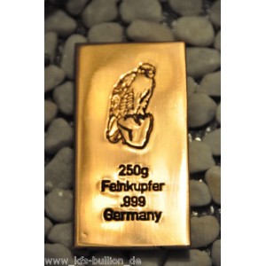 250 g Kupferbarren 999 copper kupfer