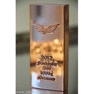 10 kg Kupferbarren 999 fein copper kupfer 10 X 1000 gr. NEU KFS 2012