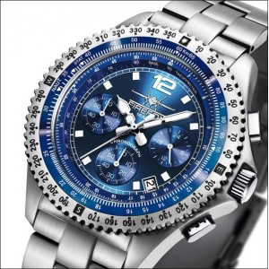 FIREFOX Herrenuhr FIGHTER Chronograph FFS05-103 blau