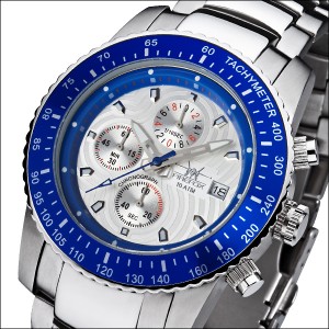 FIREFOX Stahl Chronograph FFS18-103 Blatt silber/blau