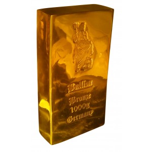 1 kg Bronzebarren fein Bronze barren 1000g Bullion